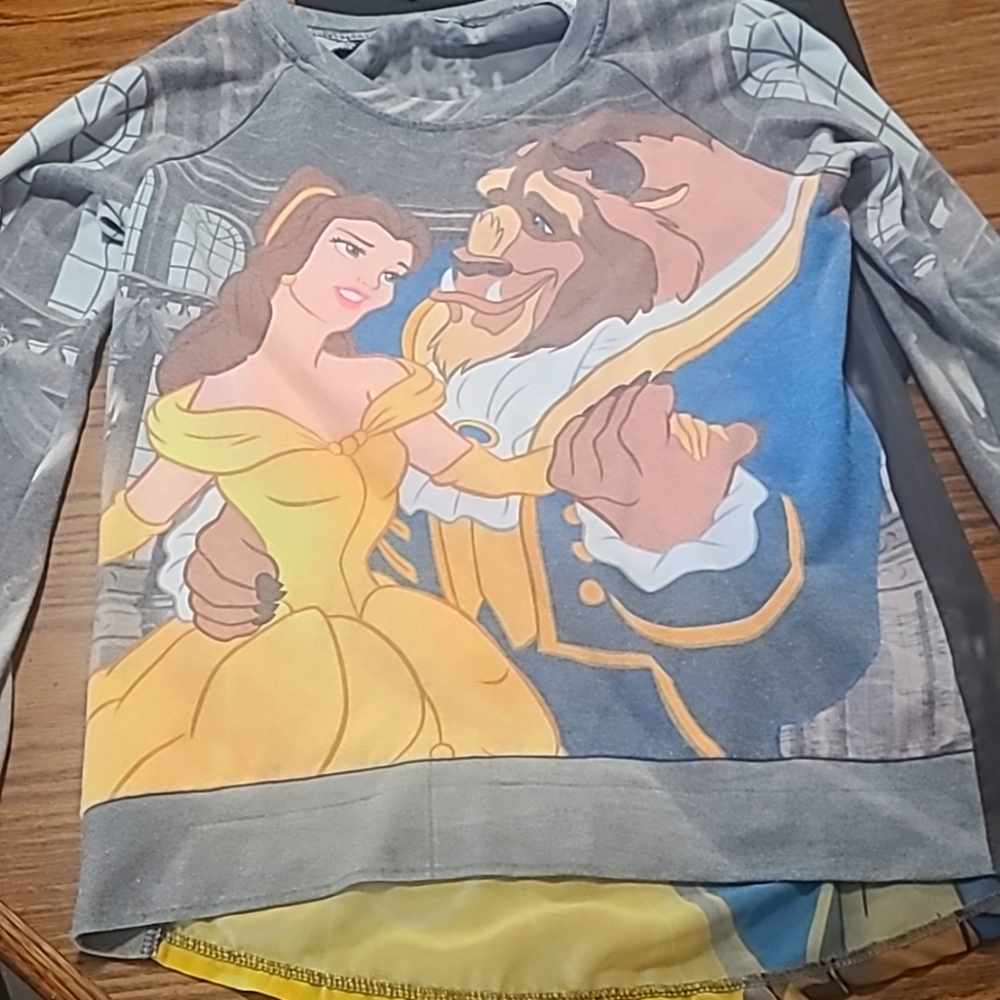 Beauty and beast disney crew neck